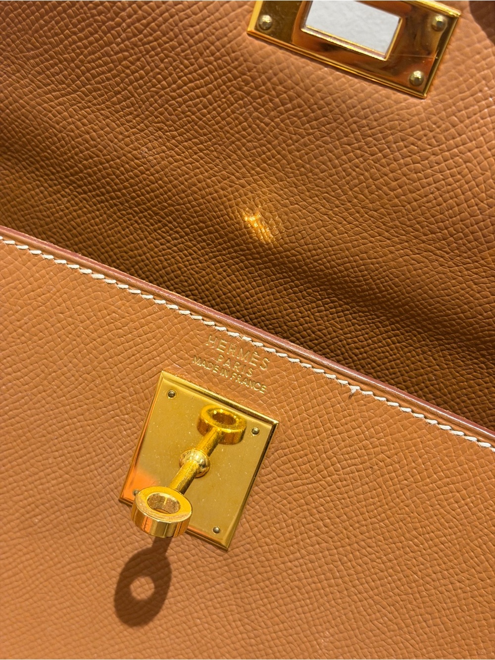 Hermes Kelly 32 Gold Epsom authentic - Picture 5 of 6